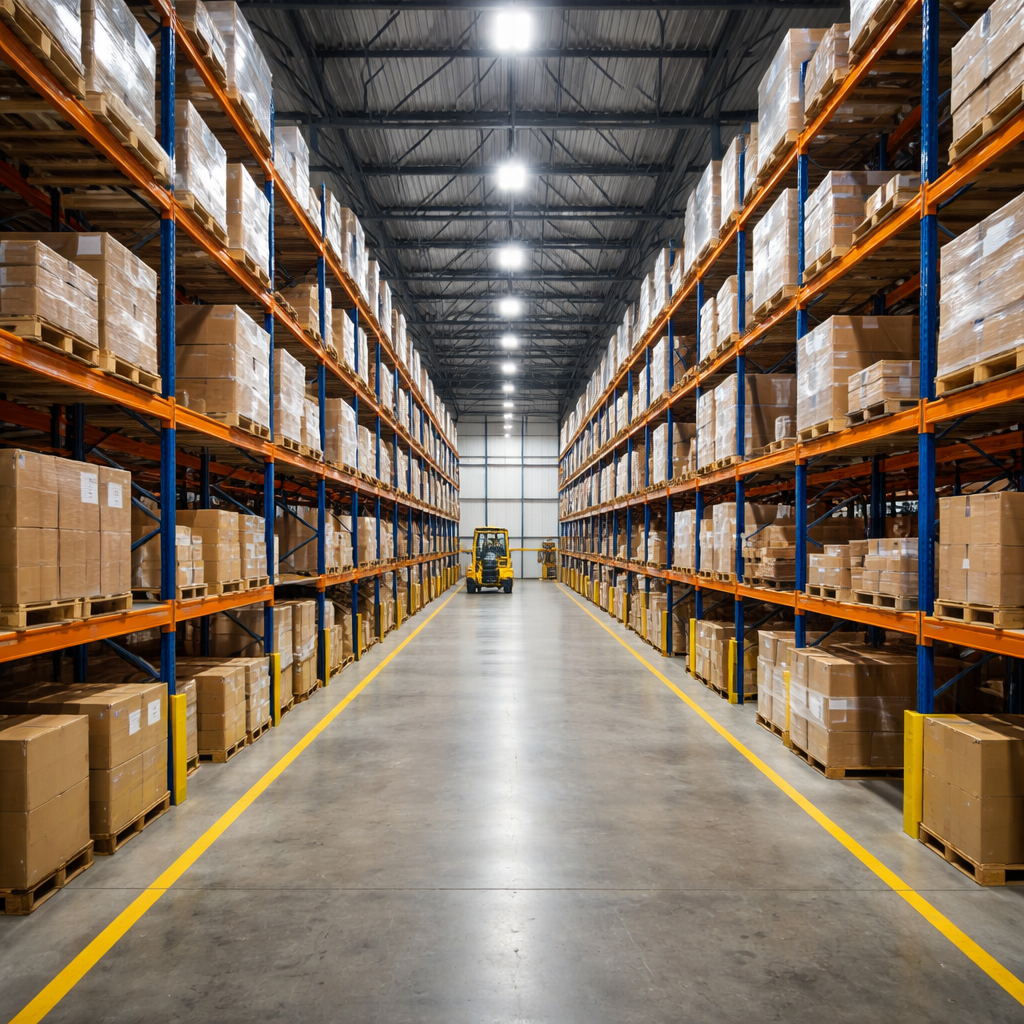 Depo iç mekan - raf sistemleri ve organize alan