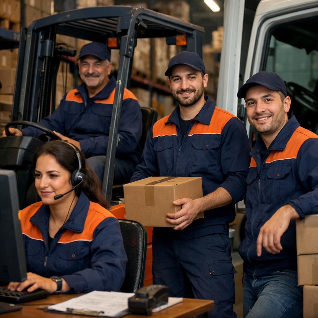 Istoc Logistik ekibi çalışırken